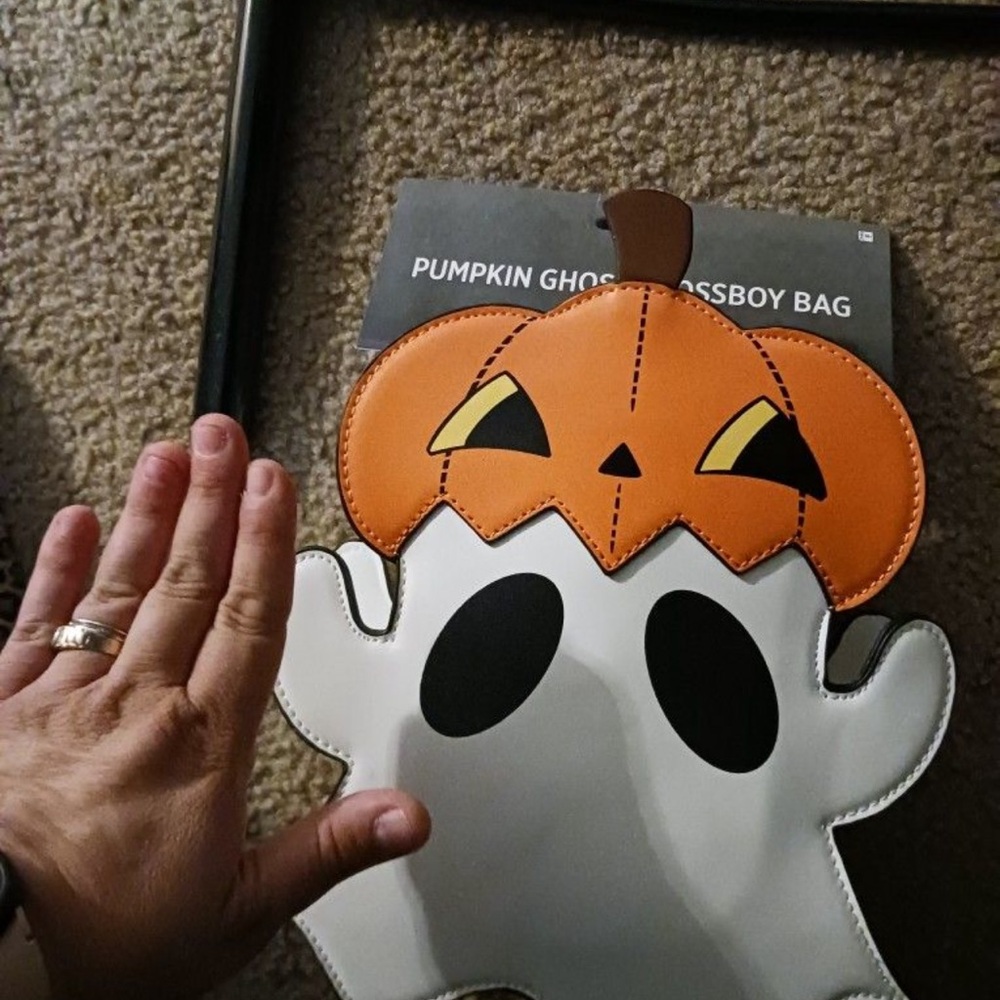 Spooky Pumpkin Ghost Kids Crossbody Bag
